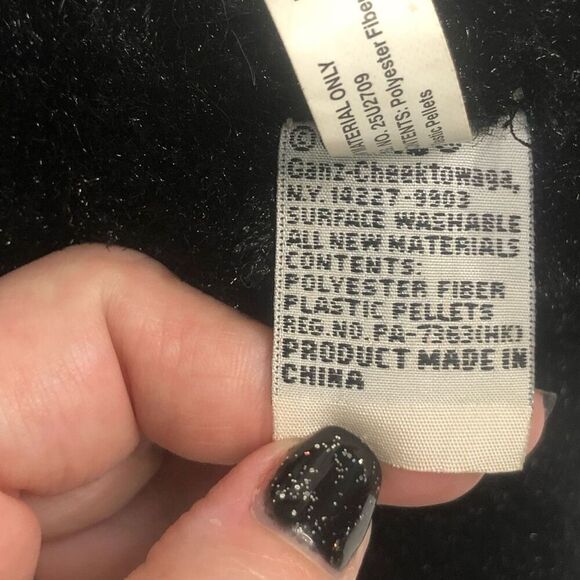 ganz webkinz black cat plush stuffed animal toy hm135 no code no tag halloween - Picture 8 of 8